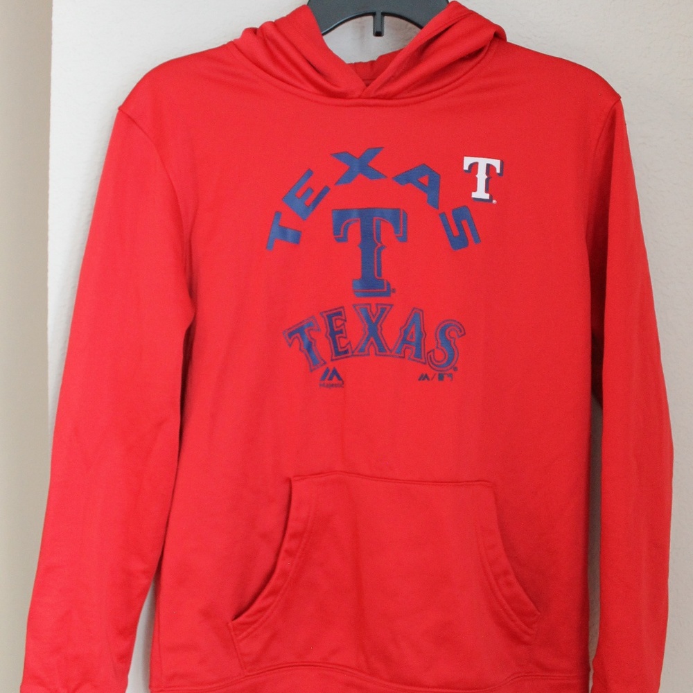 Majestic Texas Ranger Hoodie Sweatshirt Sz Medium